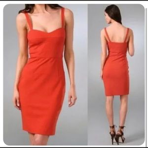 DVF Body Con Orange Dress